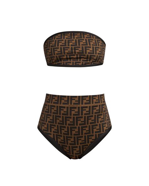 fendi swim.suit|Fendi high waisted bikini.